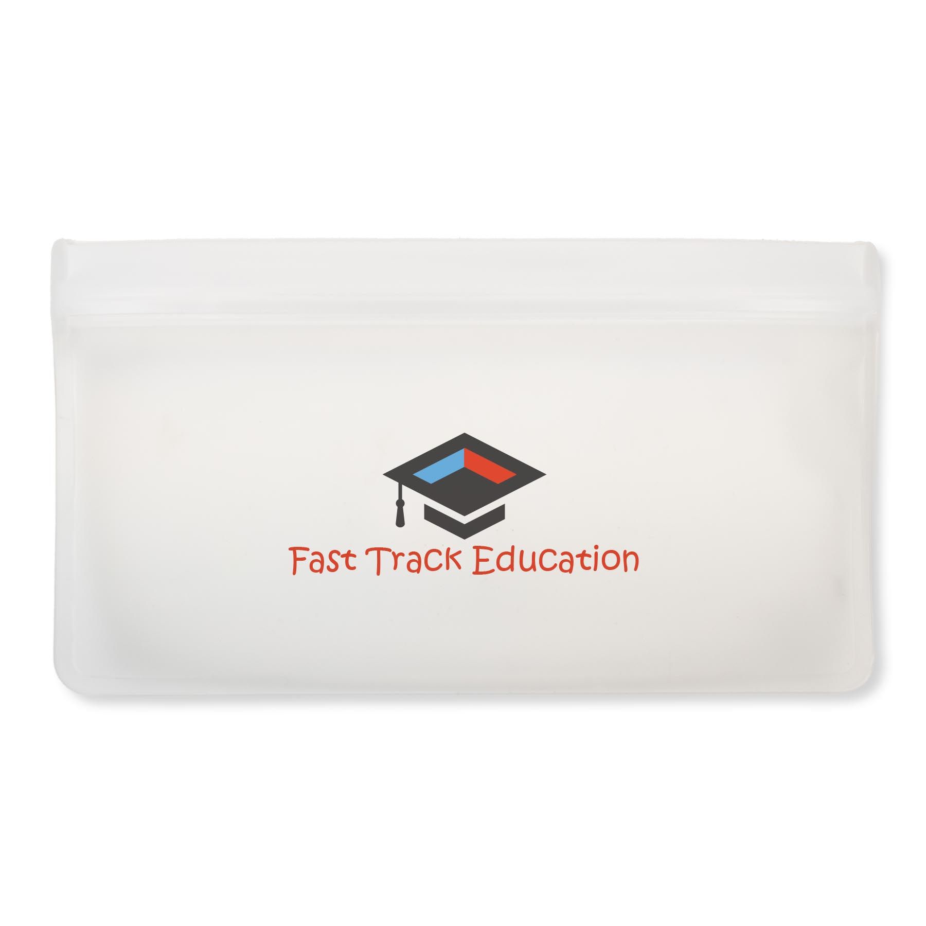 Clear with White Zip Lock - Imprinted